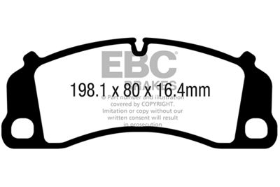 Комплект тормозных колодок, дисковый тормоз EBC Brakes DP42206R для PORSCHE CAYMAN
