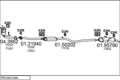 SISTEM DE ESAPAMENT MTS PEUG67539A015704