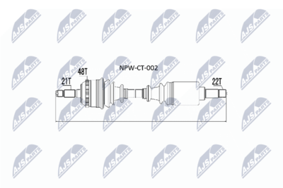 Wał napędowy NTY NPW-CT-002