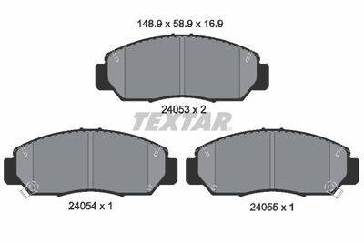 Комплект тормозных колодок, дисковый тормоз TEXTAR 2405301 для HONDA FR-V