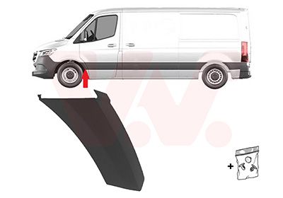 Listwa ozdobna/ochronna, błotnik VAN WEZEL 2973401