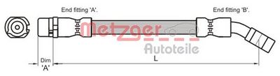 спирачен маркуч METZGER AUTOTEILE 4112834