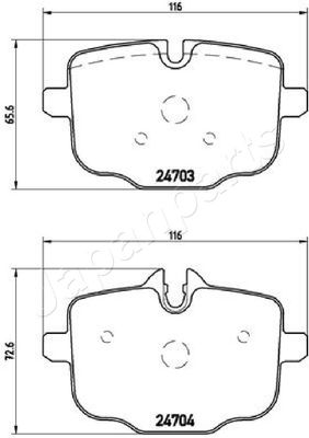 SET PLACUTE FRANA FRANA DISC JAPANPARTS PP0113AF 1