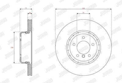 спирачен диск JURID 563082JVC-1