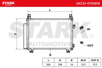 кондензатор, климатизация STARK SKCD-0110616