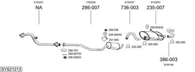 SISTEM DE ESAPAMENT BOSAL SYS21213