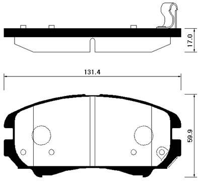 HSB GOLD HP0042 Тормозные колодки для KIA (Киа)