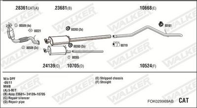 Изпускателна система WALKER FOK029969AB