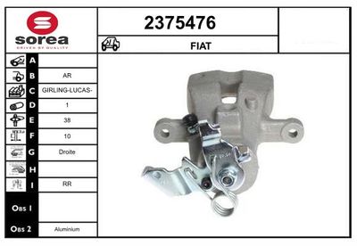 EAI 2375476 Тормозной суппорт  для FIAT 500L (Фиат 500л)