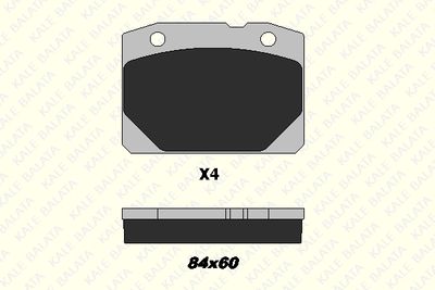Комплект тормозных колодок, дисковый тормоз KALE 20166 160 04 для LADA RIVA