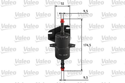 Топливный фильтр VALEO 587018 для FIAT ALBEA