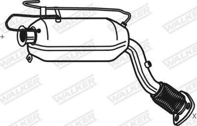 FILTRU FUNINGINE/PARTICULE SIST.DE ESAPAMENT WALKER 73273 4