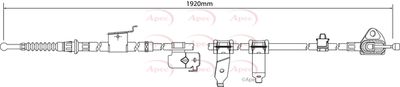 Cable Pull, parking brake APEC CAB1541