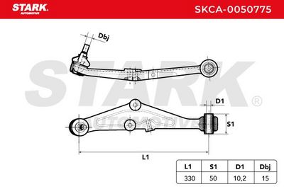 носач, окачване на колелата STARK SKCA-0050775