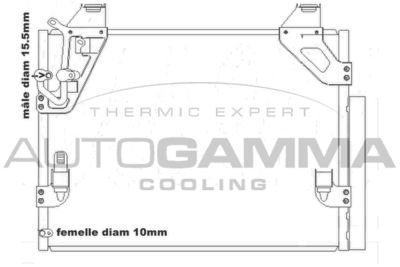 Конденсатор, кондиционер AUTOGAMMA 105552 для TOYOTA HILUX