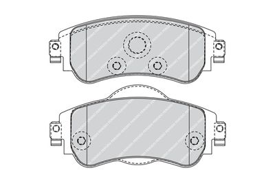 Bromsbeläggssats, skivbroms FERODO FDB4336