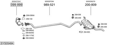 Układ wydechowy BOSAL SYS05484