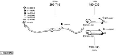 ABGASANLAGE BOSAL SYS09316