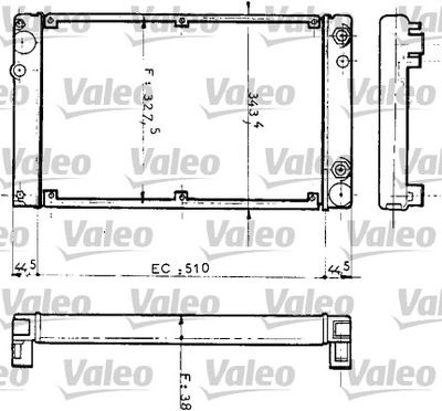VALEO 810953 Радіатор охолодження двигуна для PORSCHE (Порш)