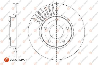 EUROREPAR 1667861880 Тормозные диски  для NISSAN JUKE (F15) 1.6 LPG