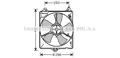 Вентилятор, охлаждение двигателя AVA QUALITY COOLING TO7541 для TOYOTA AVENSIS