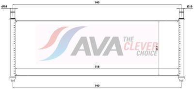 радиатор, охлаждане на двигателя AVA Clever Choice TE2001