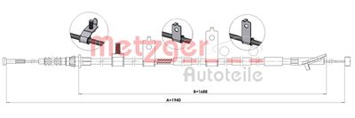 Тросик, cтояночный тормоз METZGER 1.MA007 для MAZDA 6