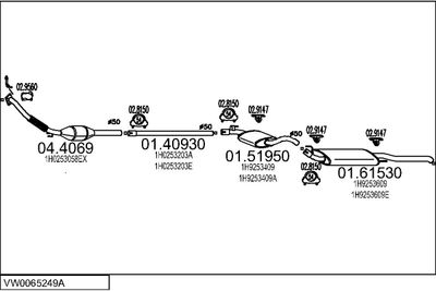 SISTEM DE ESAPAMENT MTS VW0065249A001897
