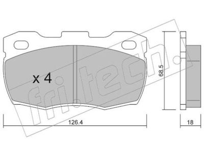 Sada brzdových destiček, kotoučová brzda fri.tech. 361.0