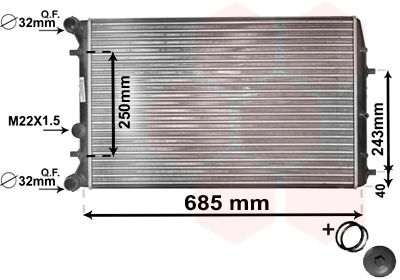 Радиатор, охлаждение двигателя VAN WEZEL 76002010 для SKODA ROOMSTER