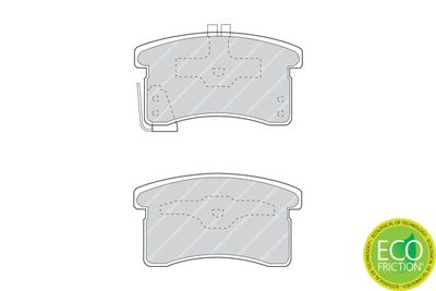 Комплект тормозных колодок, дисковый тормоз FERODO FDB974 для DAIHATSU COPEN