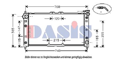 Радиатор, охлаждение двигателя AKS DASIS 110017N для MAZDA MX-3