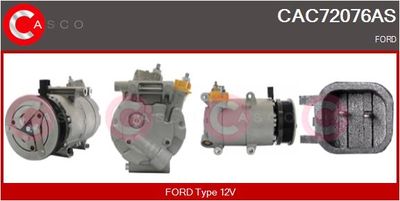 Компрессор, кондиционер CASCO CAC72076AS для FORD ECOSPORT