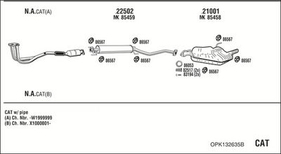 SISTEM DE ESAPAMENT WALKER OPK132635B