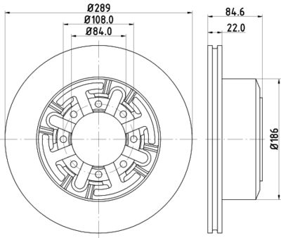 HELLA 8DD 355 105-791 Гальмівні диски для IVECO (Ивеко)