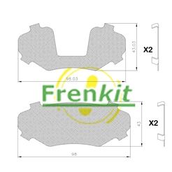 FRENKIT 940026 Скобы тормозных колодок для FIAT FIORINO Автофургон / микроавтобус (146_) 60 1.7 D