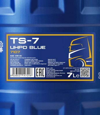 Motorolja MANNOL TS-7 UHPD 10W-40 Blue 7 Liter MN7107-7