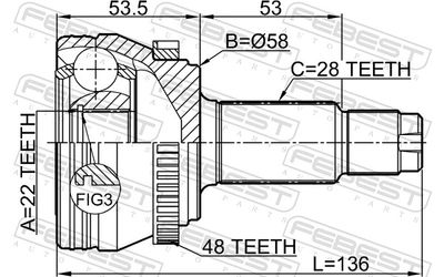 Joint Kit, drive shaft 1410-NACTRA48