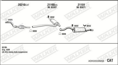 Изпускателна система WALKER ADK005306AB