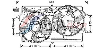 VENTILATOR RADIATOR AVA Clever Choice FD7505