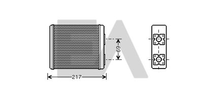 Теплообменник, отопление салона EACLIMA 45C22022 для MITSUBISHI MIRAGE