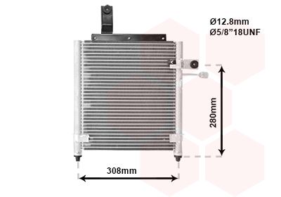 VAN WEZEL 27005156 Радиатор кондиционера  для MAZDA DEMIO (Мазда Демио)