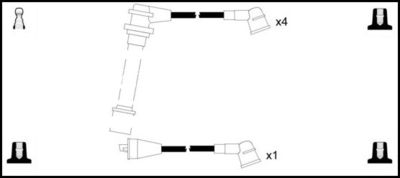 Комплект проводов зажигания LEMARK HOES1221 для NISSAN VANETTE