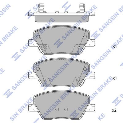 Комплект тормозных колодок, дисковый тормоз Hi-Q SP4412 для VW TOUAREG