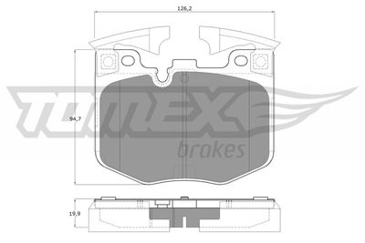 Комплект тормозных колодок, дисковый тормоз TOMEX Brakes TX 19-86 для BMW iX