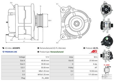 GENERATOR / ALTERNATOR AS-PL A0328PR 4