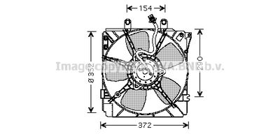 Вентилятор, охлаждение двигателя AVA QUALITY COOLING MZ7512 для MAZDA 626