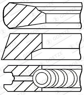 комплект сегменти GOETZE ENGINE 08-428900-00