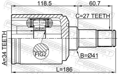 Joint Kit, drive shaft 1411-KORMTLH