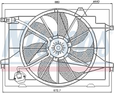 NISSENS 85366 Вентилятор системы охлаждения двигателя  для KIA SPORTAGE (Киа Спортаге)